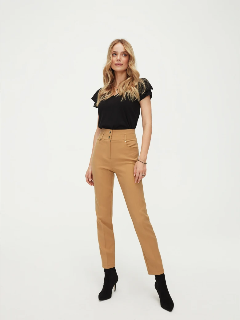 Black blouse with sleeves frills