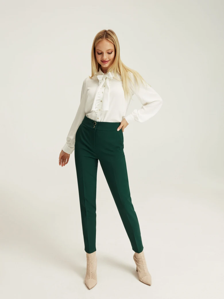 White shirt with tie binding