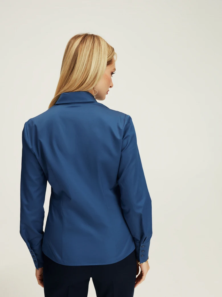 Navy blue waist shirt