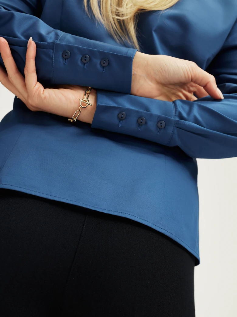 Navy blue waist shirt