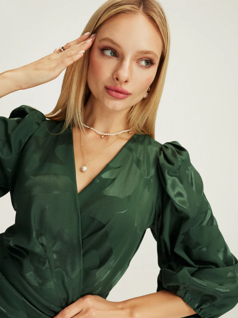 Green envelope dress