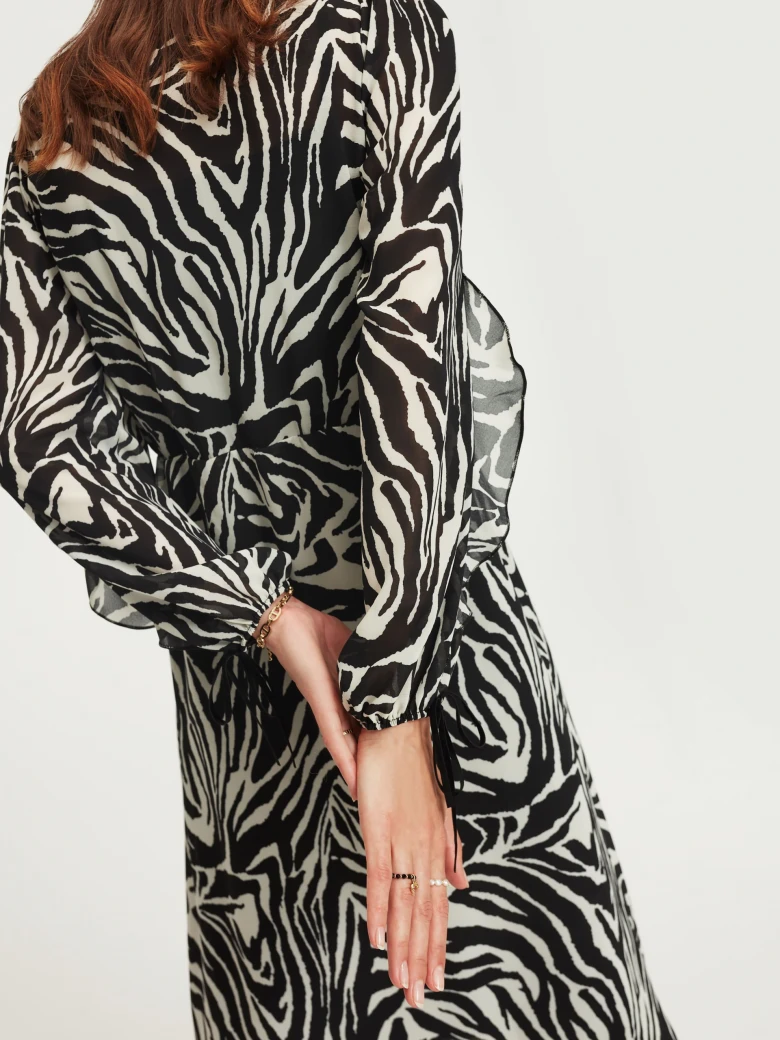 Animal print midi dress