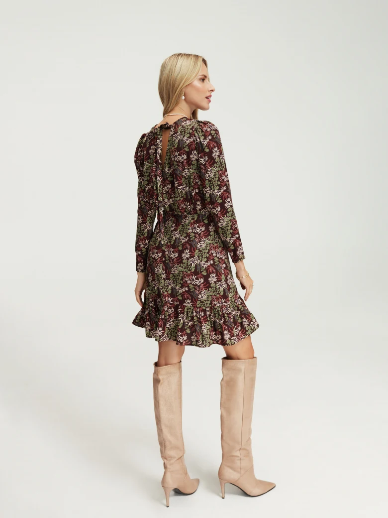 Maroon floral dress