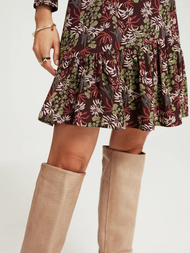 Maroon floral dress