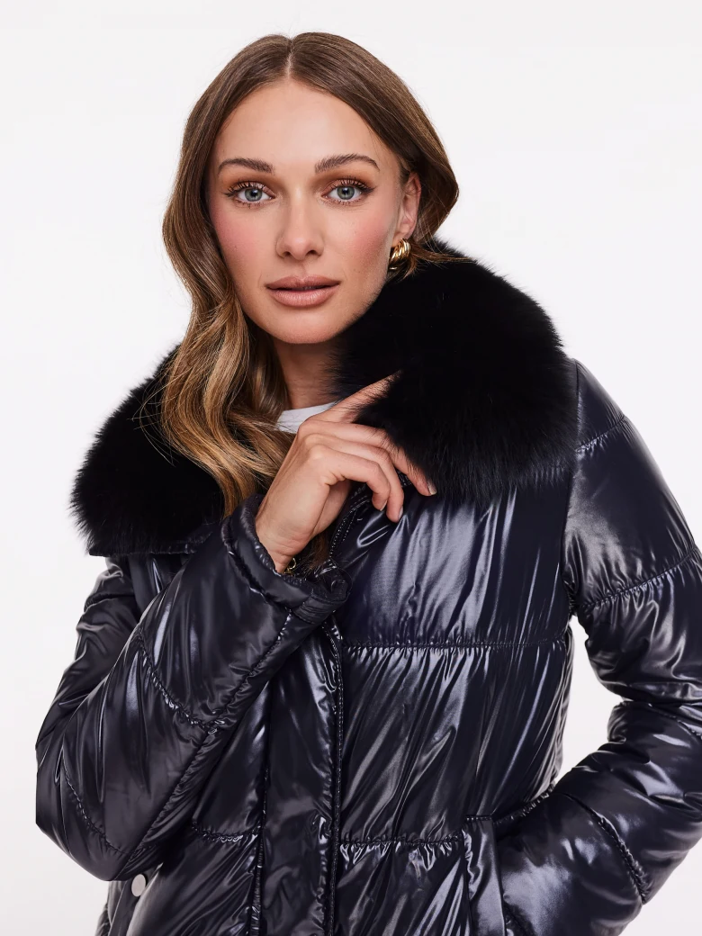 Black shiny jacket