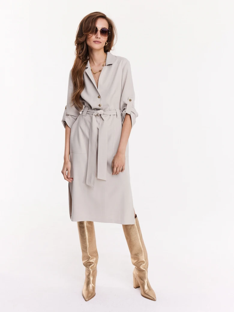 Beige emery in airy fabric