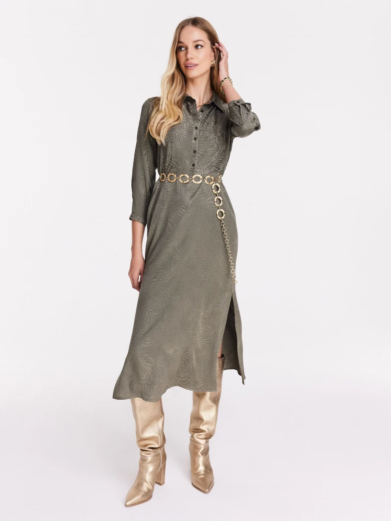 Olive midi length emery dress