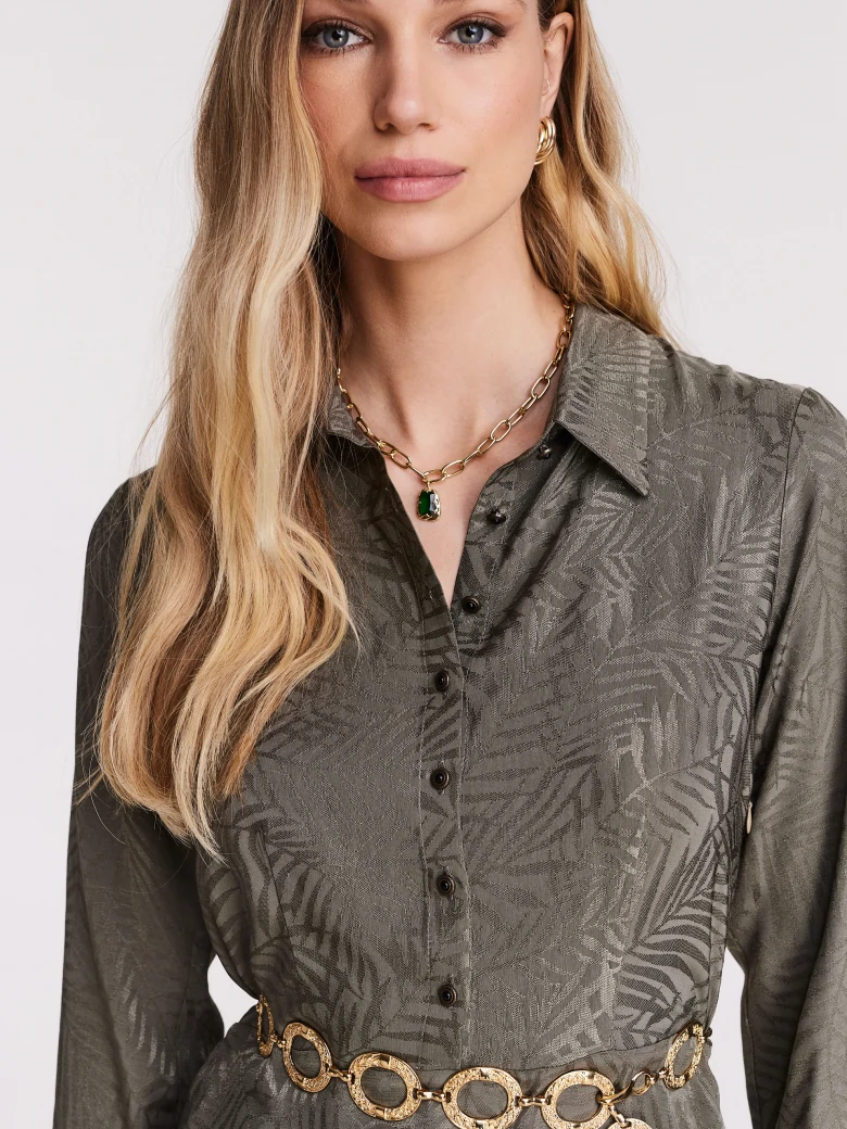Olive midi length emery dress