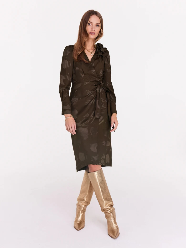 Envelope brown viscose dress