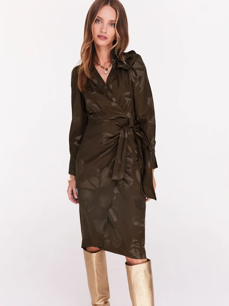 Envelope brown viscose dress