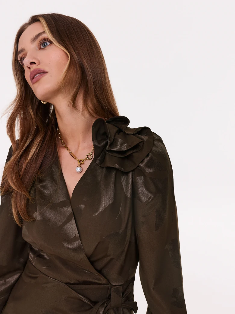 Envelope brown viscose dress