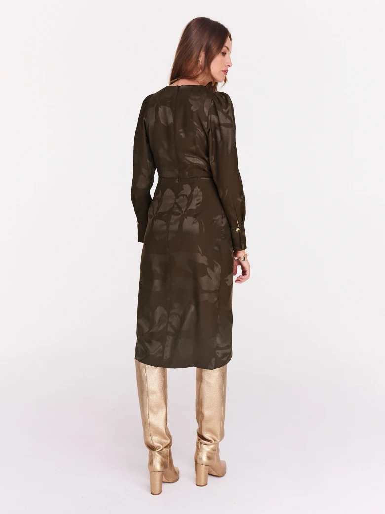 Envelope brown viscose dress