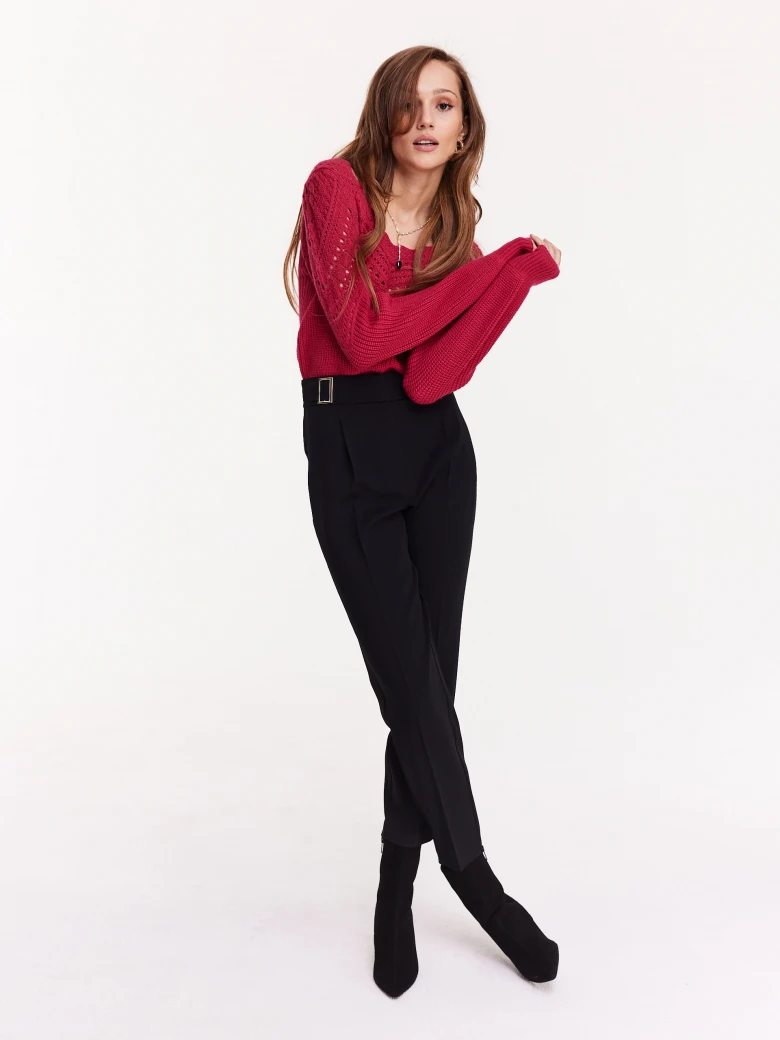 Black high-waisted pants