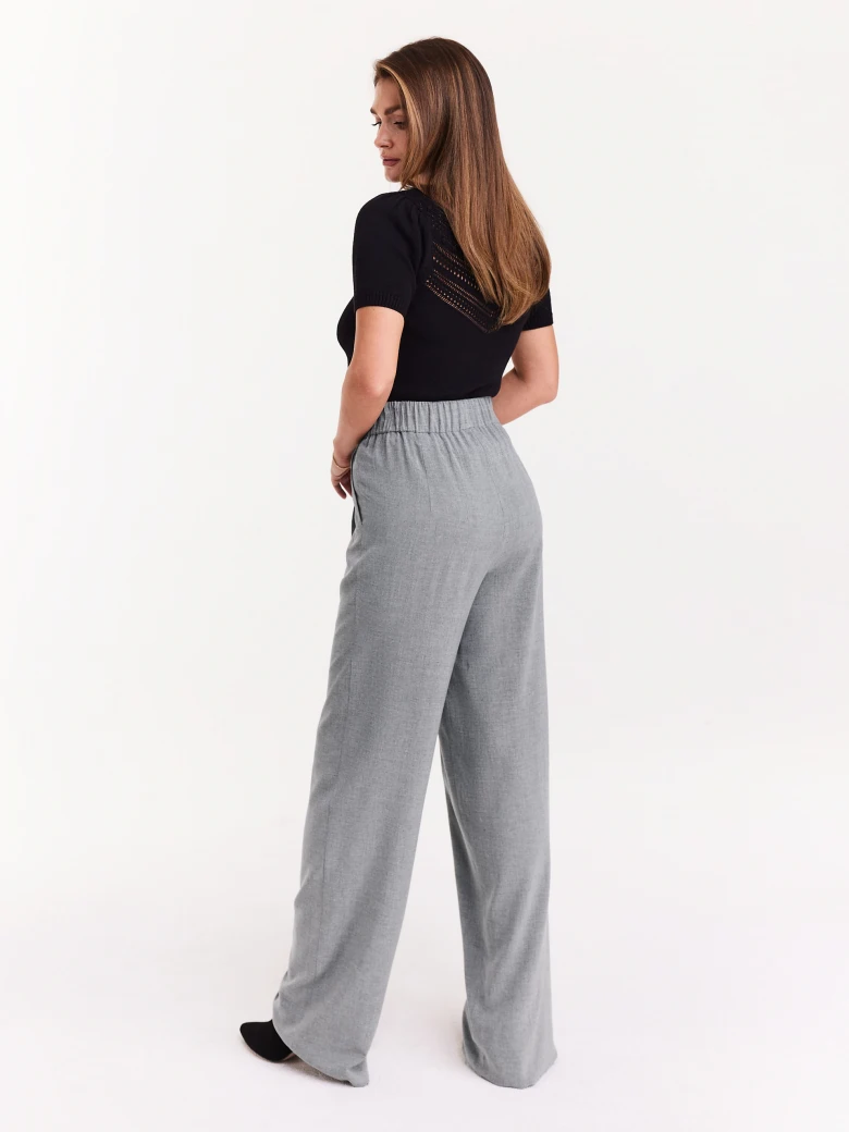 Loose grey viscose pants