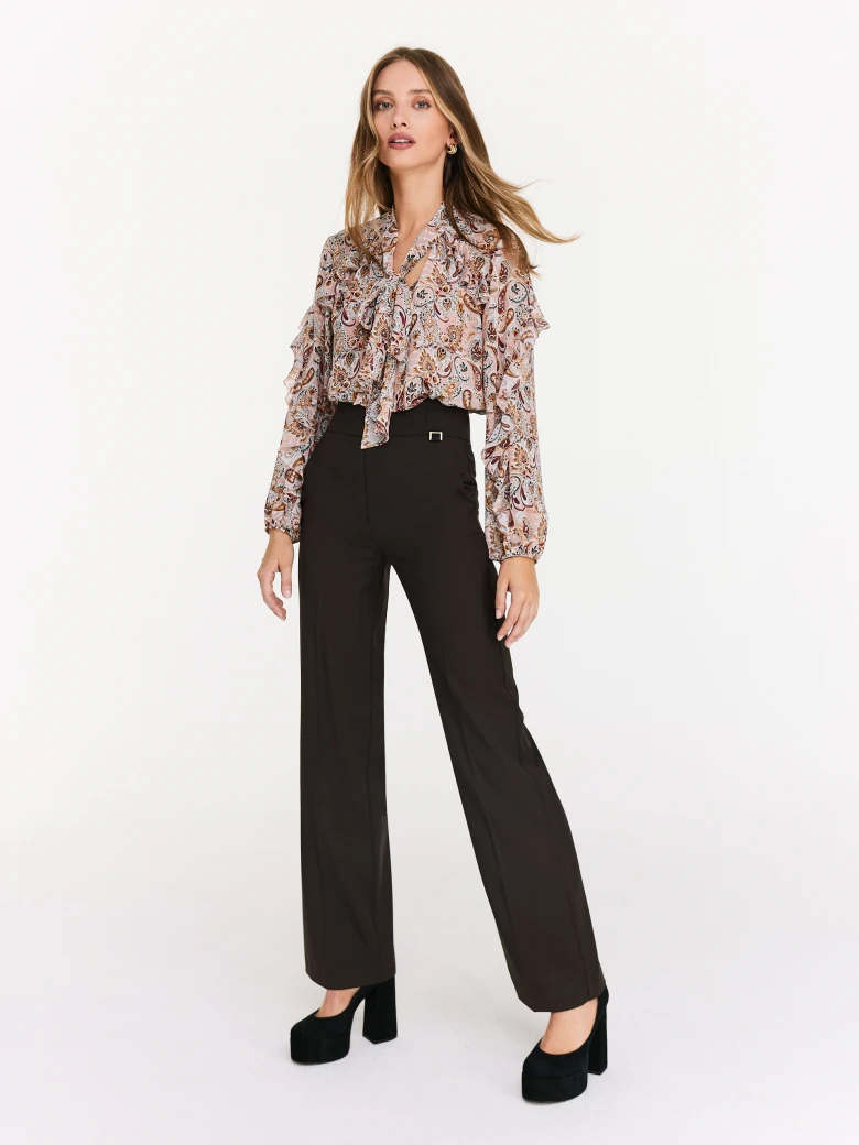 Brown straight leg pants