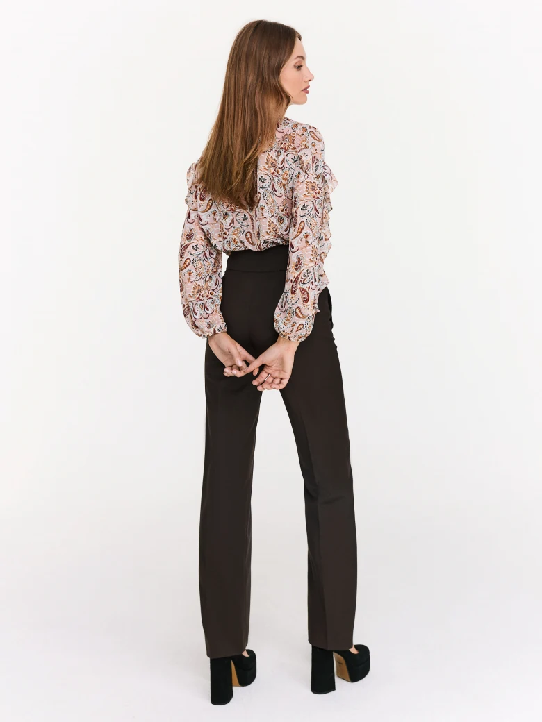 Brown straight leg pants