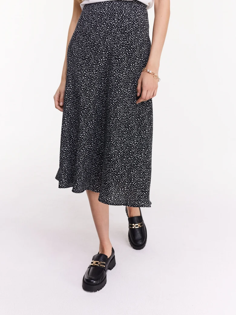 Black midi skirt