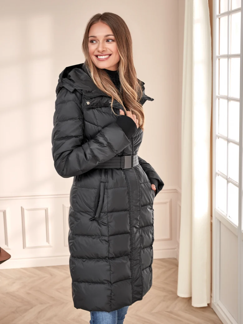 DOWN HOODED COAT
