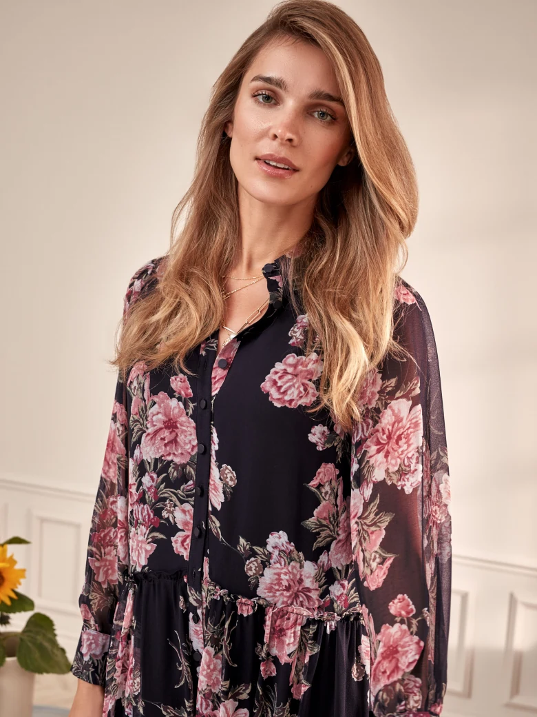 ROMANTYCZNA SUKIENKA BOHO Z FALBANAMI