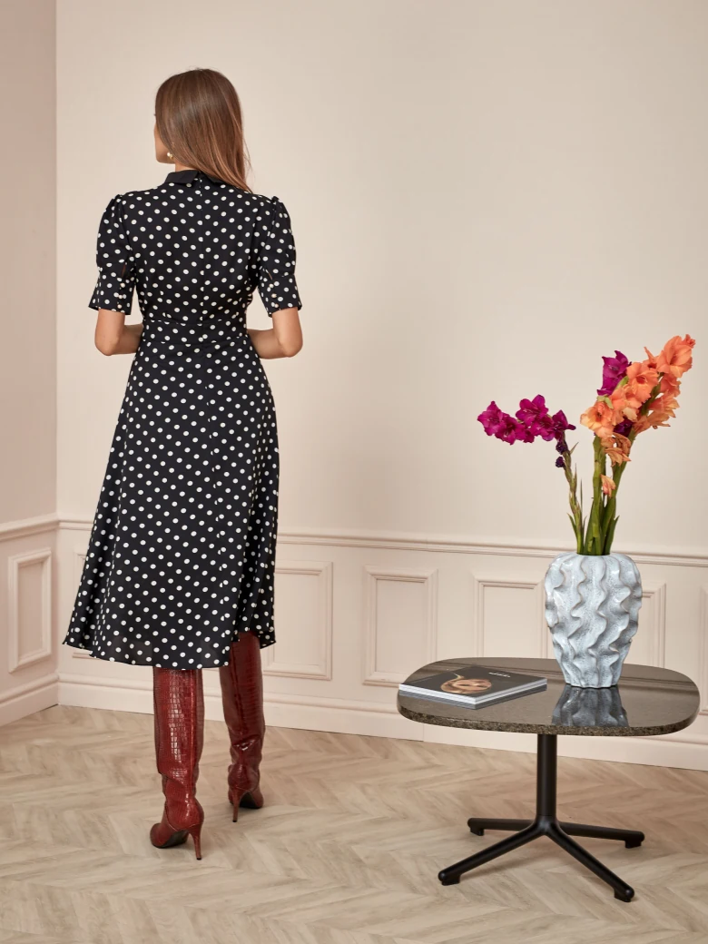 MIDI DRESS WITH PEAS