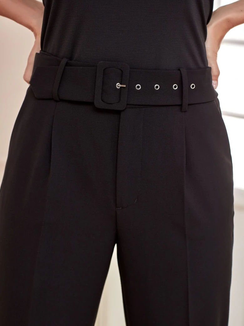 HIGH-WAISTED PANTS WITH BELT