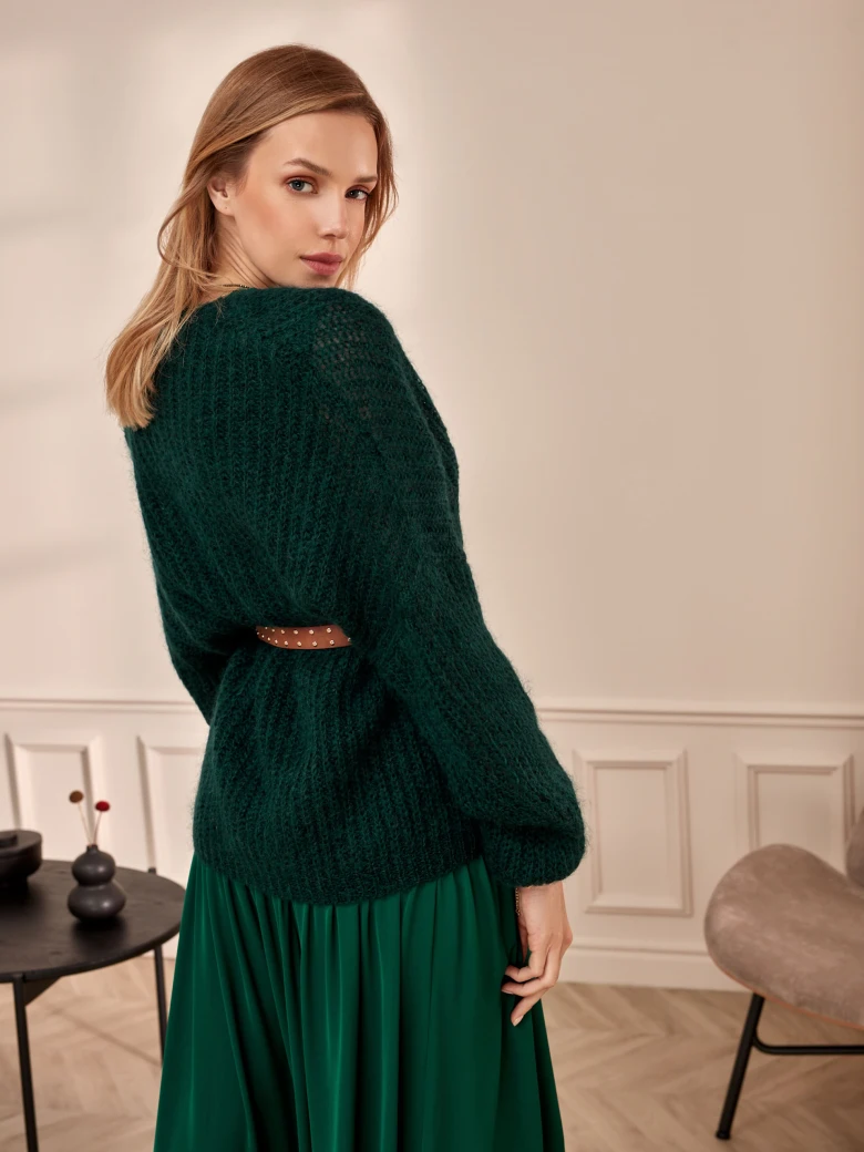 MOHAIR SWEATER IN EMERALD COLOR