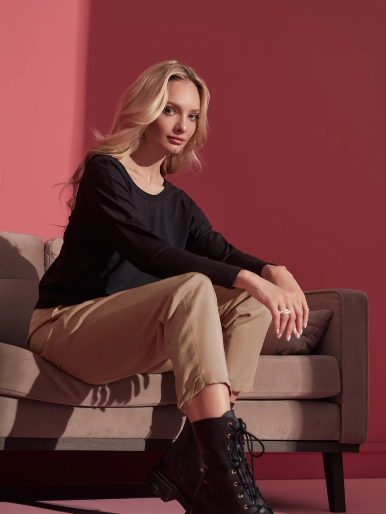 BLACK LONG SLEEVE BLOUSE