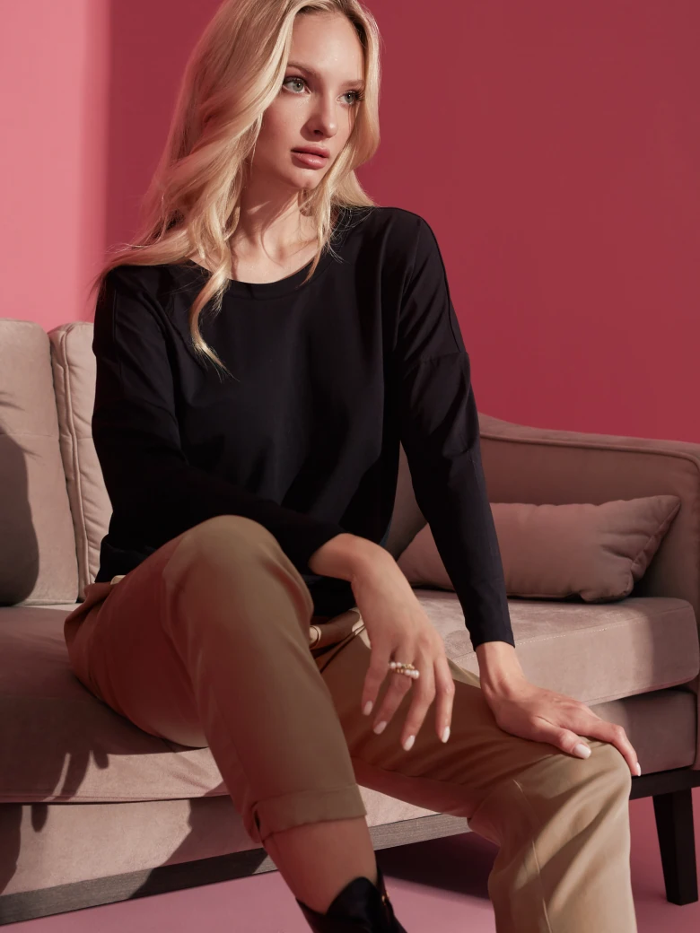 BLACK LONG SLEEVE BLOUSE