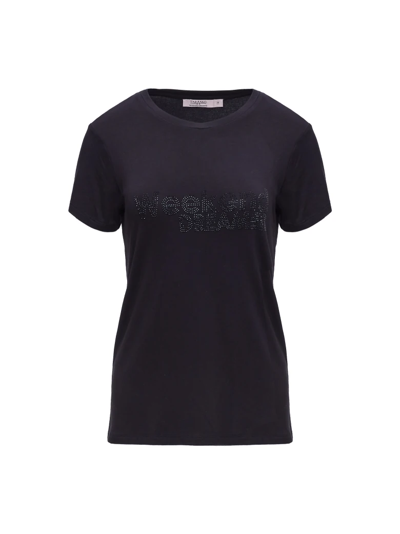 BLACK BLOUSE WITH APPLIQUE