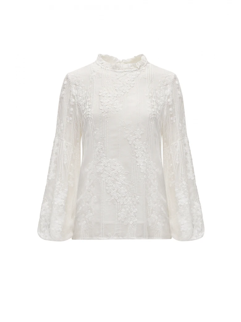 WHITE LACE BLOUSE