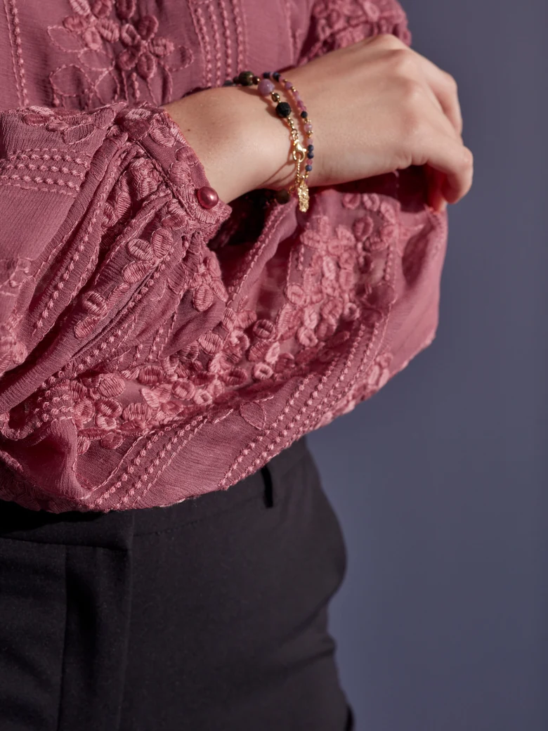 PINK FLORAL BLOUSE