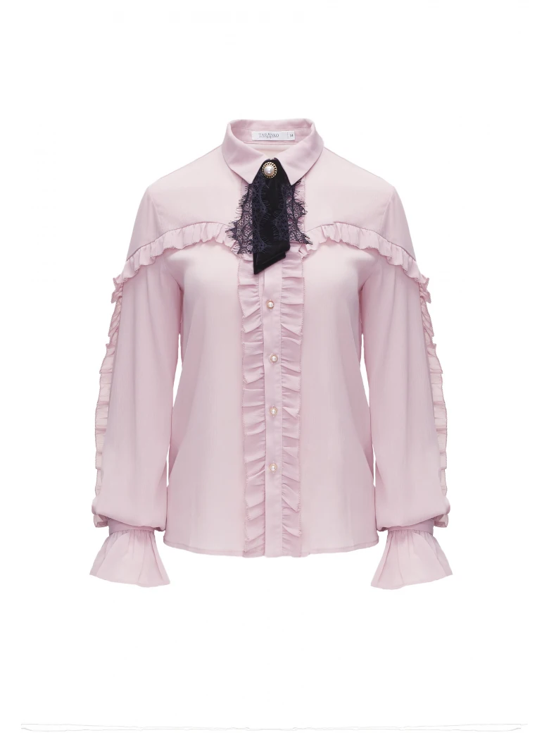 BLOUSE WITH RUFFLES AT THE SLEEVES