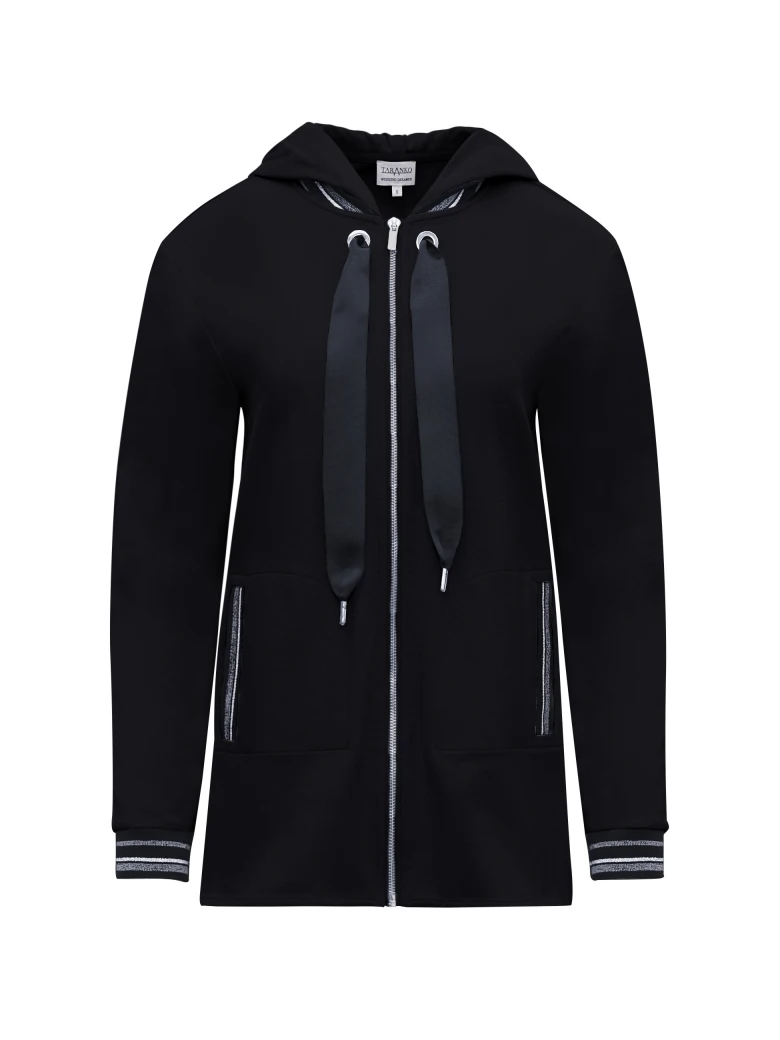 Hooded sweatshirt in black