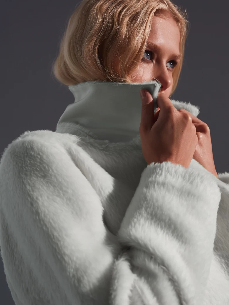 ALPACA COAT IN ECRU COLOR