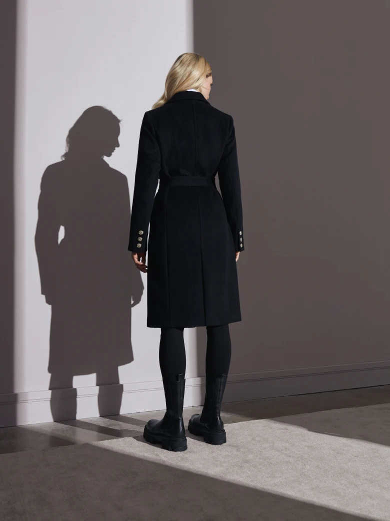 DOUBLE-BREASTED WOOL COAT