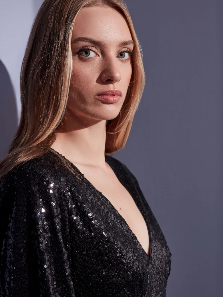 BLACK SHINY DRESS