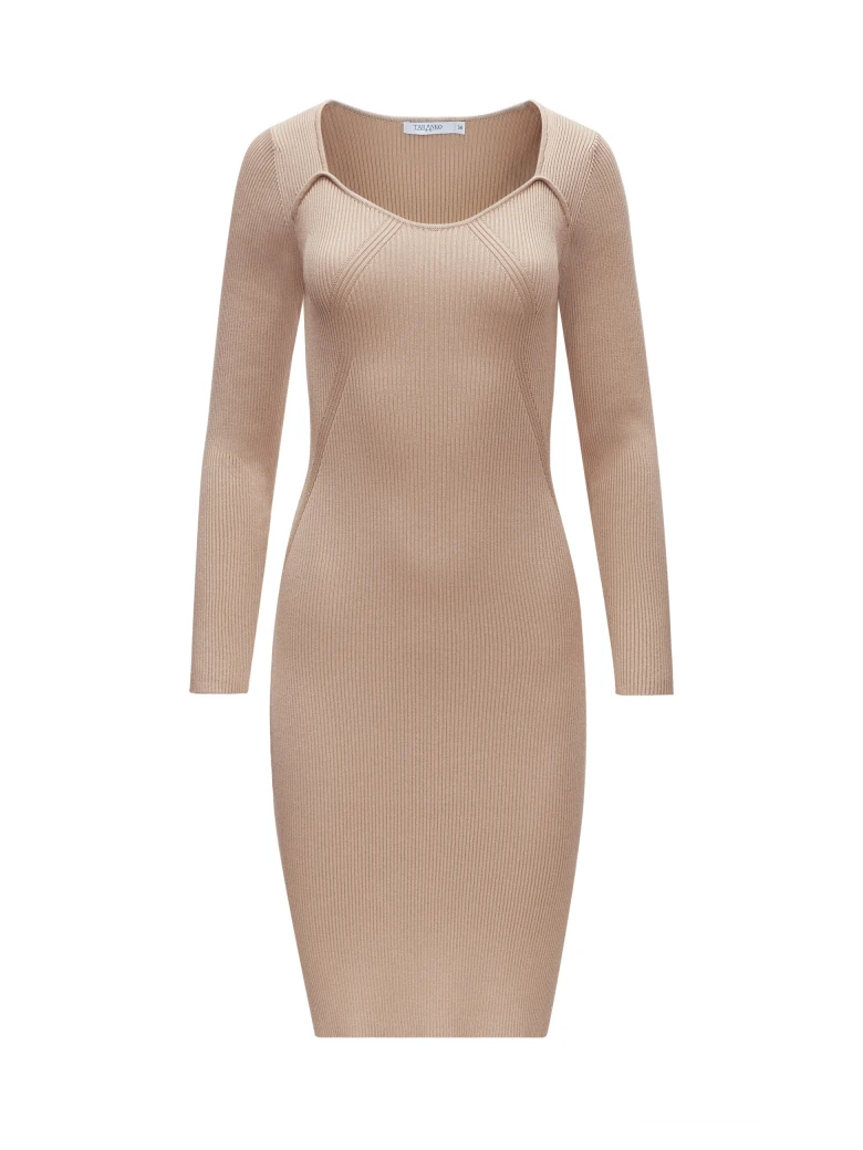 BEIGE KNITTED DRESS