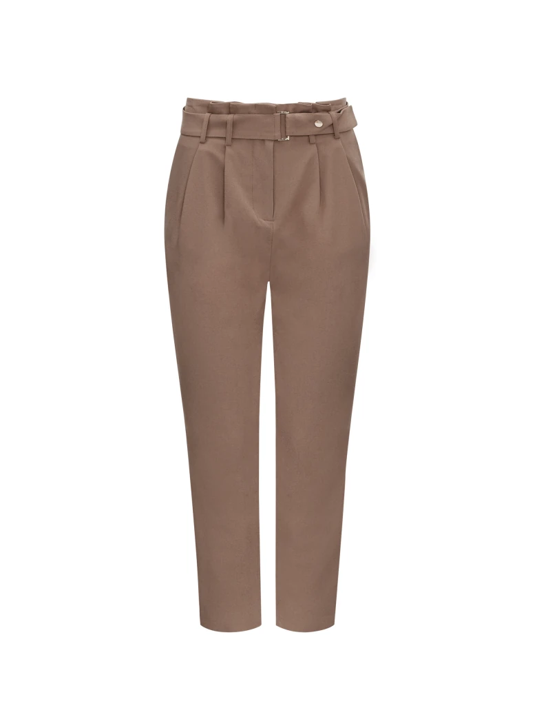 BROWN HIGH-WAISTED PANTS