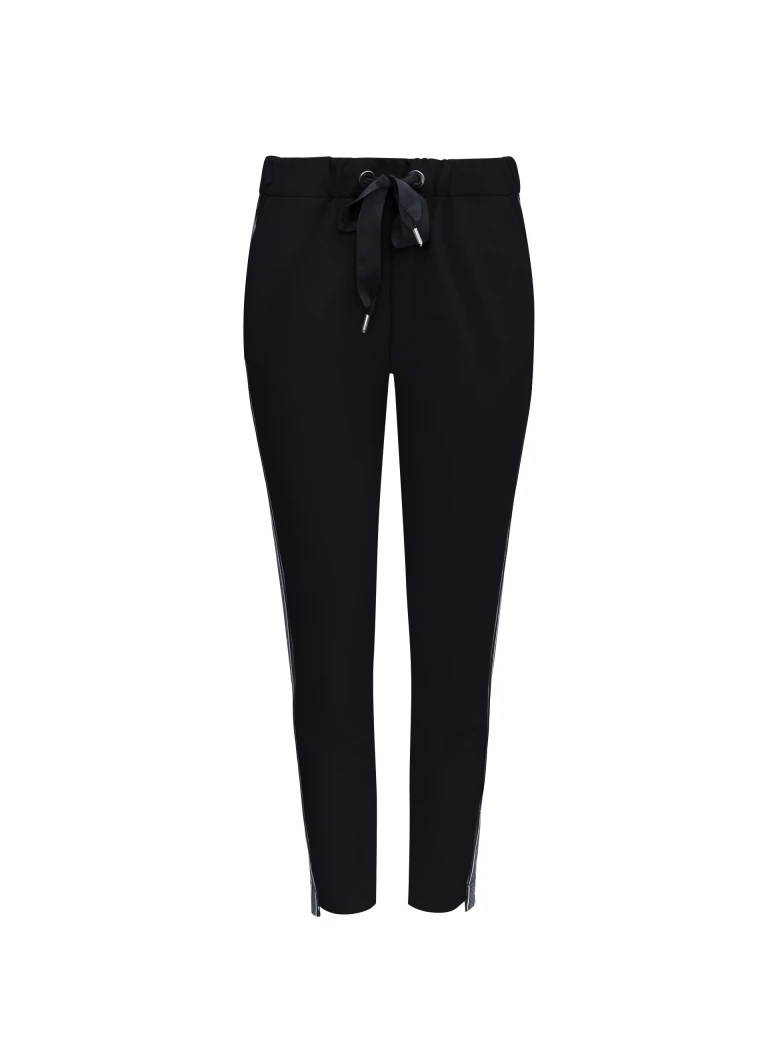 Black trousers with trimming