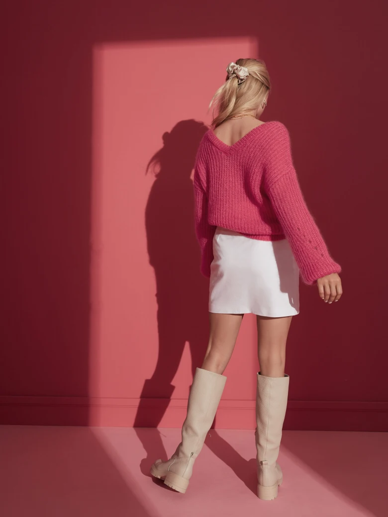 PINK MOHAIR SWEATER