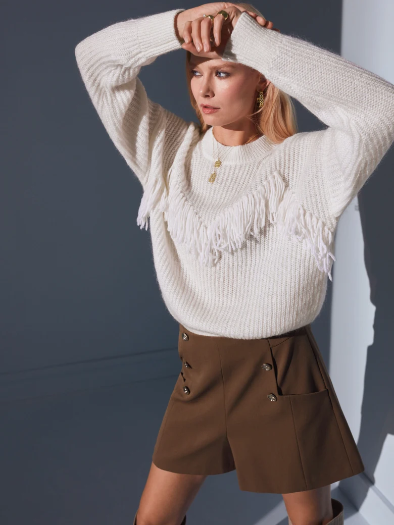 SWEATER WITH TASSELS