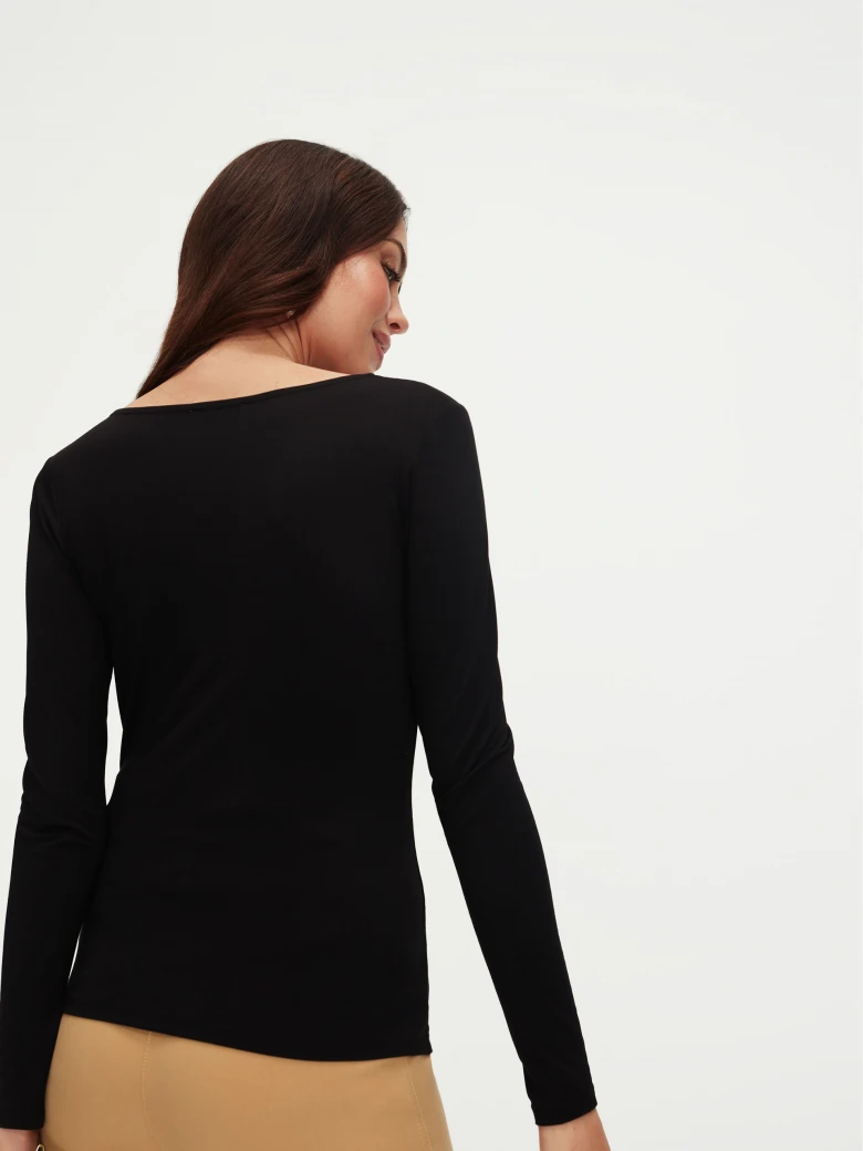 Black long sleeve blouse