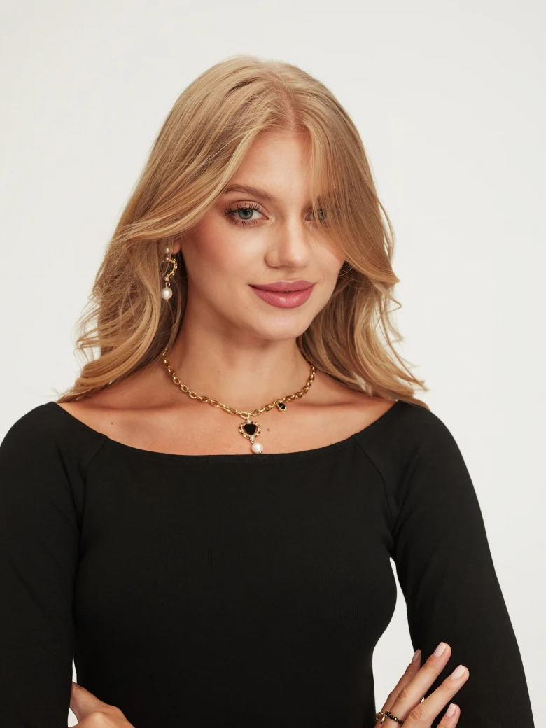 Black long sleeve blouse