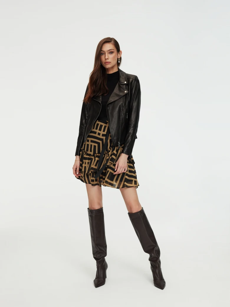 Black leather jacket