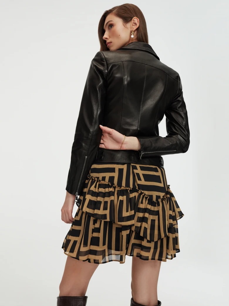 Black leather jacket