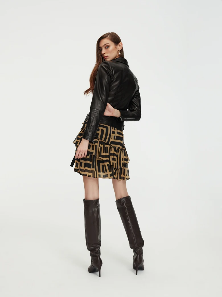 Black leather jacket