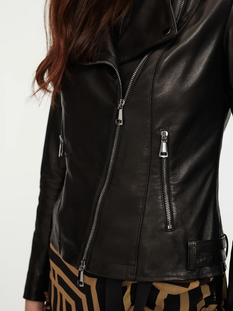Black leather jacket