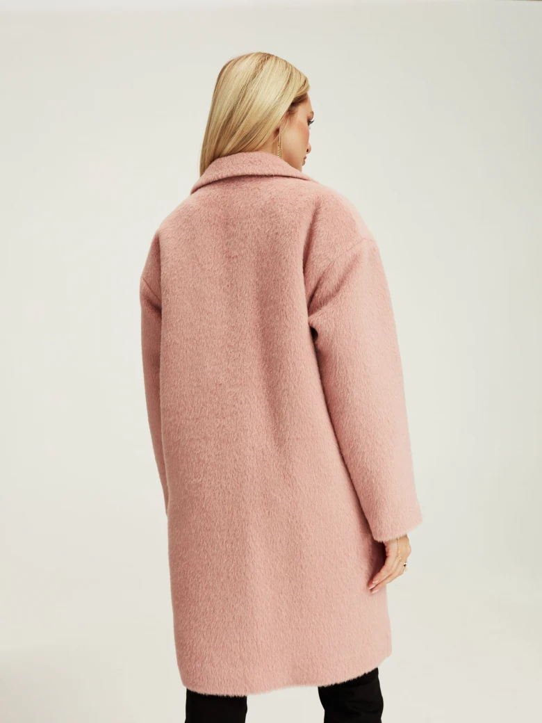 Pink wool and alpaca coat