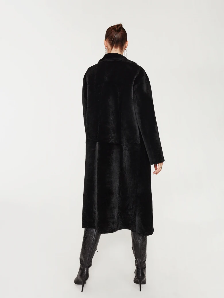 Black merino coat