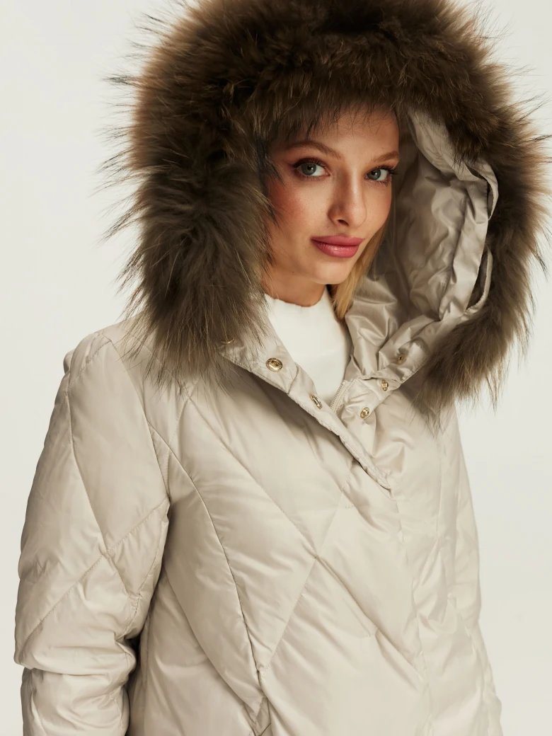 Beige down coat